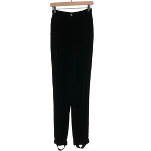 VTG‎ RALPH LAUREN Velvet Stirrup Riding Pants Sz 6 Black Equestrian USA